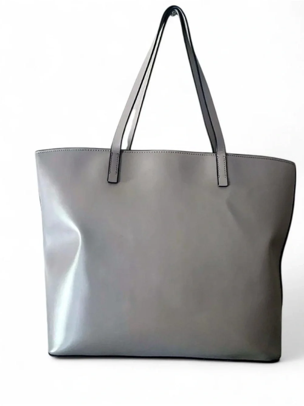 Kate Spade Star Bright Owl Little Len Leather Tote Cityscape Taupe Grey WKRU5675
